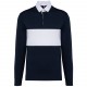 Polo Rugby Manches Longues, Couleur : Navy / White, Taille : XS