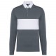 Polo Rugby Manches Longues, Couleur : Sporty Grey / White, Taille : XS