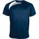 T-Shirt Sport Manches Courtes Unisexe, Couleur : Sporty Navy / White / Storm Grey, Taille : XS