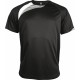 T-Shirt Sport Manches Courtes Enfant, Couleur : Black / White / Storm Grey, Taille : 6 / 8 Ans