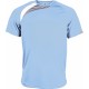 T-Shirt Sport Manches Courtes Enfant, Couleur : Sky Blue / White / Storm Grey, Taille : 6 / 8 Ans