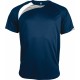 T-Shirt Sport Manches Courtes Enfant, Couleur : Sporty Navy / White / Storm Grey, Taille : 6 / 8 Ans