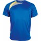 T-Shirt Sport Manches Courtes Enfant, Couleur : Sporty Royal Blue / Sporty Yellow / Storm Grey, Taille : 6 / 8 Ans