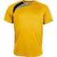 T-Shirt Sport Manches Courtes Enfant, Couleur : Sporty Yellow / Black / Storm Grey, Taille : 6 / 8 Ans