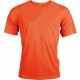 T-Shirt Sport Manches Courtes, Couleur : Fluorescent Orange, Taille : XS