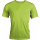 T-Shirt Sport Manches Courtes, Couleur : Lime (Vert Citron), Taille : XS