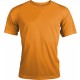 T-Shirt Sport Manches Courtes, Couleur : Orange, Taille : XS