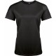 T-Shirt Sport Manches Courtes Femme, Couleur : Black (Noir), Taille : XS