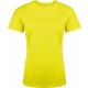 T-Shirt Sport Manches Courtes Femme, Couleur : Fluorescent Yellow, Taille : XS