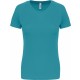 T-Shirt Sport Manches Courtes Femme, Couleur : Light Turquoise, Taille : XS