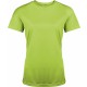 T-Shirt Sport Manches Courtes Femme, Couleur : Lime (Vert Citron), Taille : XS