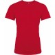 T-Shirt Sport Manches Courtes Femme, Couleur : Red (Rouge), Taille : XS