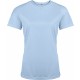 T-Shirt Sport Manches Courtes Femme, Couleur : Sky Blue (Bleu Ciel), Taille : XS