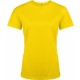 T-Shirt Sport Manches Courtes Femme, Couleur : True Yellow, Taille : XS