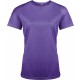 T-Shirt Sport Manches Courtes Femme, Couleur : Violet, Taille : XS