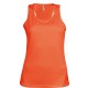 Débardeur Sport Femme, Couleur : Fluorescent Orange, Taille : XS