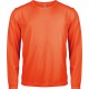 T-Shirt Sport Manches Longues, Couleur : Fluorescent Orange, Taille : XS