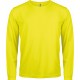 T-Shirt Sport Manches Longues, Couleur : Fluorescent Yellow, Taille : XS