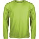 T-Shirt Sport Manches Longues, Couleur : Lime (Vert Citron), Taille : XS