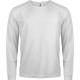 T-Shirt Sport Manches Longues, Couleur : White (Blanc), Taille : XS
