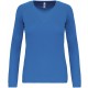 T-Shirt Sport Manches Longues Femme, Couleur : Aqua Blue, Taille : XS