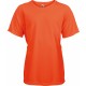 T-Shirt Sport Manches Courtes Enfant, Couleur : Fluorescent Orange, Taille : 6 / 8 Ans