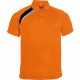 Polo Sport Manches Courtes Enfant, Couleur : Orange / Black / Storm Grey, Taille : 6 / 8 Ans