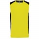 Débardeur sport bicolore, Couleur : Fluorescent Yellow / Black, Taille : XS