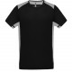 T-shirt sport bicolore, Couleur : Black / Fine Grey, Taille : XS