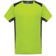 T-shirt sport bicolore, Couleur : Lime / Dark Grey, Taille : XS