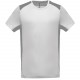 T-shirt sport bicolore, Couleur : White / Fine Grey, Taille : XS