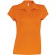Polo Sport Manches Courtes Femme, Couleur : Orange, Taille : S