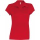 Polo Sport Manches Courtes Femme, Couleur : Red (Rouge), Taille : S