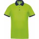 Polo piqué performance homme, Couleur : Lime / Navy, Taille : XS