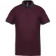 Polo Piqué Performance Homme, Couleur : Wine / Sporty Grey, Taille : XS