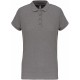 Polo piqué performance femme, Couleur : Grey Heather / Grey Heather, Taille : XS