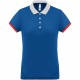 Polo piqué performance femme, Couleur : Sporty Royal Blue / White / Red, Taille : XS