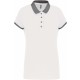 Polo piqué performance femme, Couleur : White / Sporty Grey, Taille : XS
