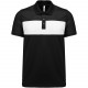 Polo Manches Courtes Adulte, Couleur : Black / White, Taille : S