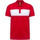 Polo Manches Courtes Adulte, Couleur : Sporty Red / White, Taille : S