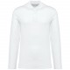 Polo Supima® Manches Longues Homme, Couleur : White, Taille : S