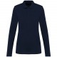 Polo Supima® Manches Longues Femme, Couleur : Deep Navy, Taille : XS
