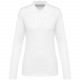 Polo Supima® Manches Longues Femme, Couleur : White, Taille : XS