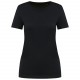 T-Shirt Supima® Col Rond Manches Courtes Femme, Couleur : Black, Taille : XS