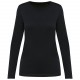 T-Shirt Supima® Col Rond Manches Longues Femme, Couleur : Black, Taille : XS
