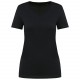 T-Shirt Supima® Col V Manches Courtes Femme, Couleur : Black, Taille : XS