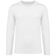 T-Shirt Supima® Col V Manches Longues Homme, Couleur : White, Taille : S