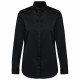 Chemise Twill Manches Longues Femme, Couleur : Black, Taille : XS