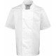 Veste De Cuisinier Manches Courtes, Couleur : White (Blanc), Taille : L