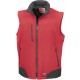 Bodywarmer Softshell, Couleur : Red / Black, Taille : S